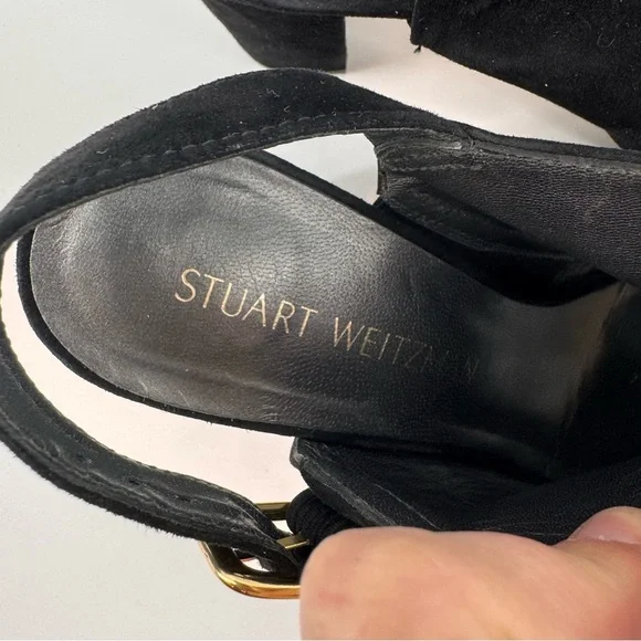 Stuart Weitzman Commodore Studded Slingback Pump Sz 7 - Picture 3 of 5